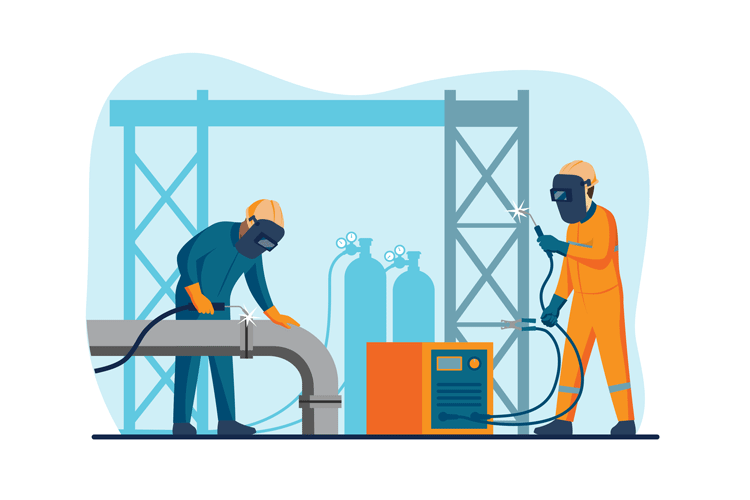 Illustration of two skilled workers